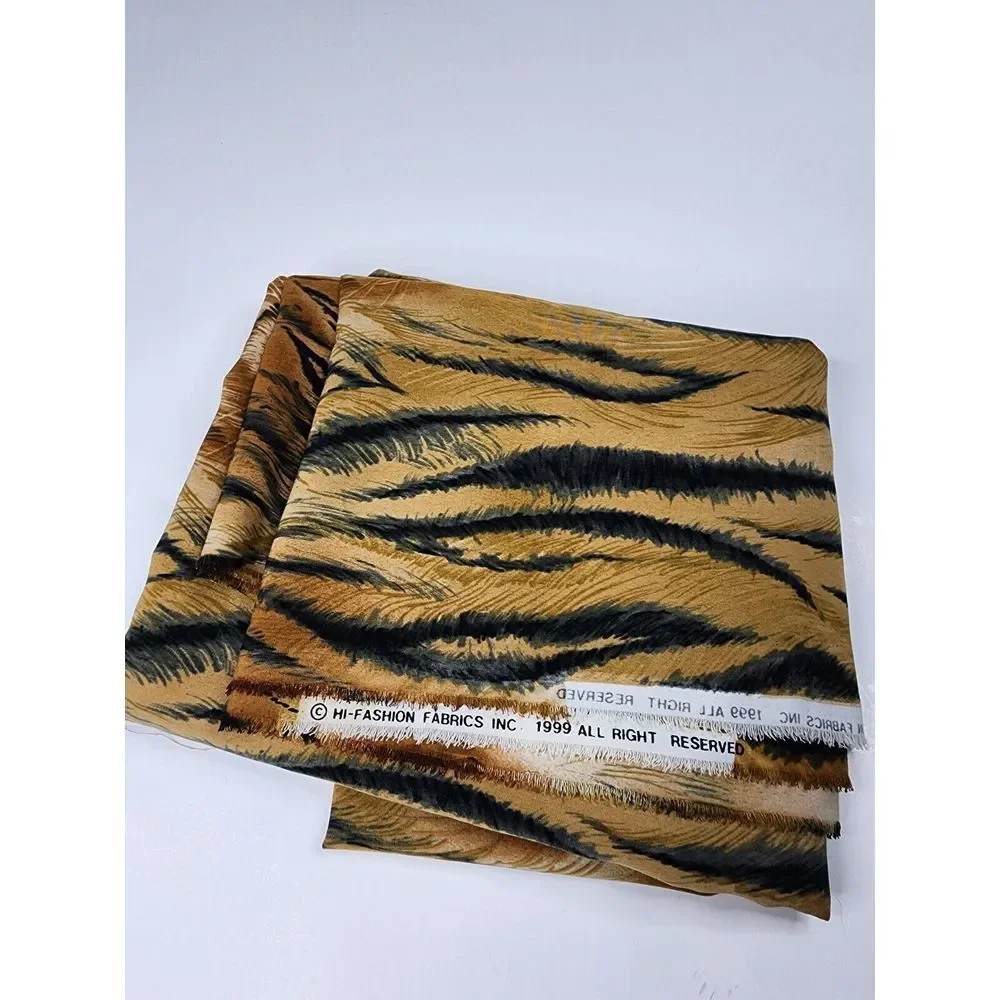 Vintage 1999 High‎ Fashion Fabrics Tiger Print 29x64